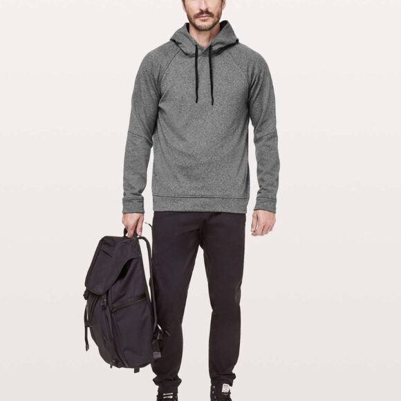 Lululemon Men's City Sweat Thermo Heathered Light Cast Gray Hoodie Shirt Large - Picture 11 of 11